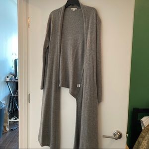 Cashmere Duster Cardigan in grey